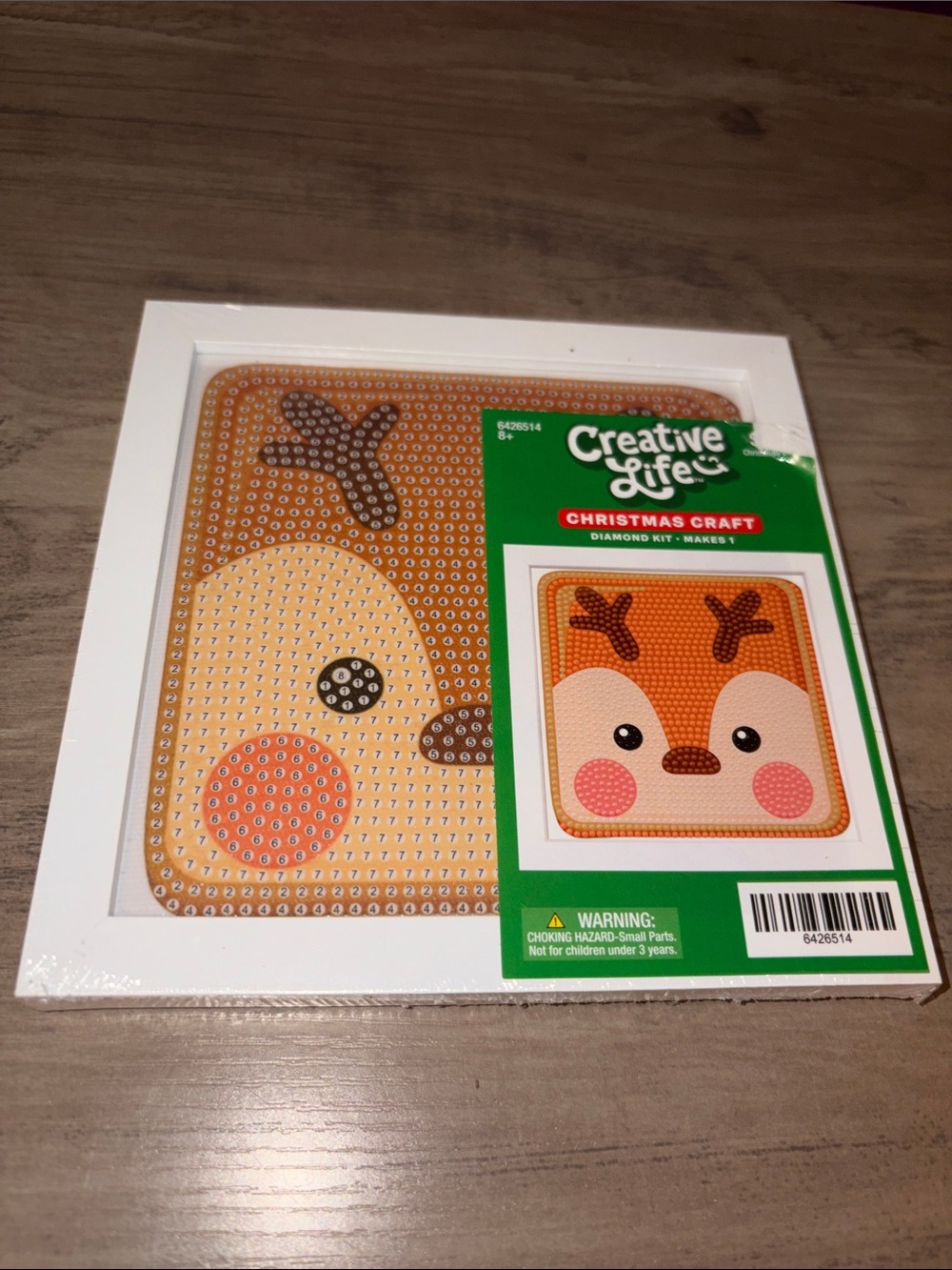 🆕💜 Creative Life Cute Reindeer Diamond Art Kit Christmas DIY Craft New Sealed